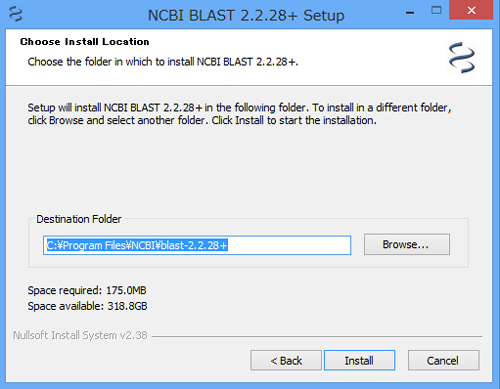 blast+をwindowsにインストールする方法